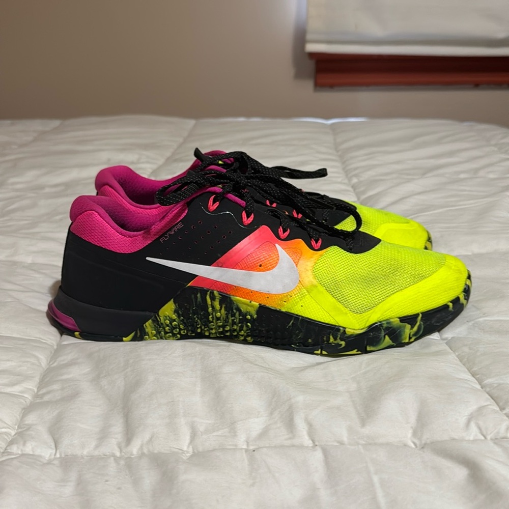 Original Nike Metcons Black and Neon Yellow